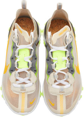 Nike Brown and Orange React Element 87 Sneakers