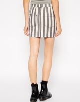 Thumbnail for your product : Ganni Striped Denim Skirt