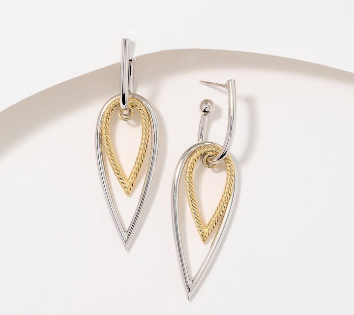 As Is David Markstein 14K Double Inverted Earrings