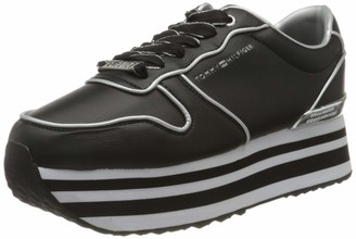 tommy hilfiger metallic platform sneakers