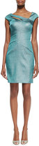 Thumbnail for your product : Kay Unger New York Cap-Sleeve Peekaboo Cocktail Dress, Turquoise