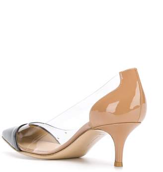 Gianvito Rossi contrast pointed pumps