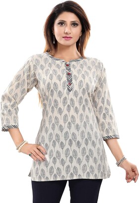 Kleid Top Kurta EXE02B Shirt indisches Kurti-Tunika Unifiedclothing kurzes 