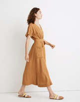 Thumbnail for your product : Madewell Linen-Blend Dolman-Sleeve Tie-Waist Midi Dress