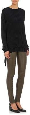 Helmut Lang Women's Layered Merino Wool Rib-Knit Sweater-Blk