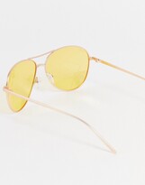 Thumbnail for your product : Pilgrim Nani gold-plated slimline sunglasses