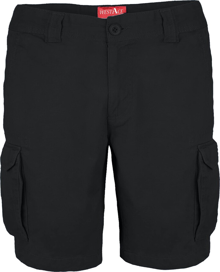 westAce Mens Classicfit Cargo Shorts Utility Workwear Cotton Combat Chino 6 Pocket Half Pants