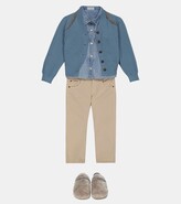 Thumbnail for your product : BRUNELLO CUCINELLI KIDS Embellished cotton cardigan