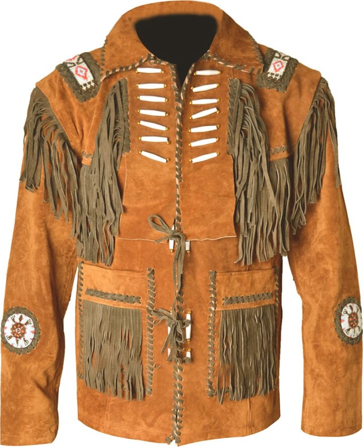 NAYA Leather NAYA Men's Traditional Cowboy Western Suede Leather Jacket ...