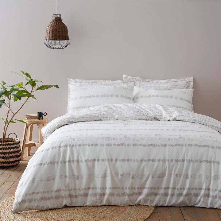 Dunelm Adris Natural Duvet Cover and Pillowcase Set Brown ShopStyle