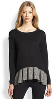 Thumbnail for your product : Autograph Addison Aaron Ruffled Hem Sweater