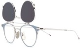 Thumbnail for your product : Thom Browne Eyewear Round-Frame Flip-Up Sunglasses