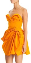 Thumbnail for your product : Carolina Herrera Strapless Gathered Silk Mini Dress