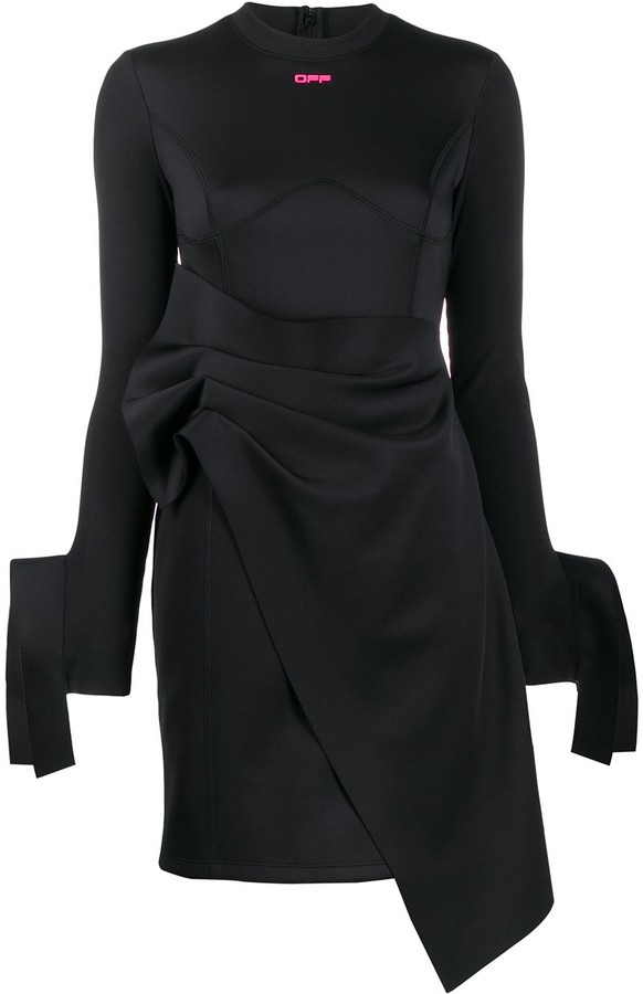 off white wrap dress