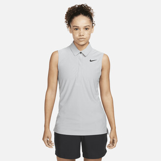 Nike Women's Dri-FIT ADV Tour Sleeveless Golf Polo in Grey - ShopStyle Tops