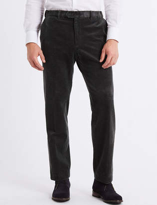 M&S Collection LuxuryMarks and Spencer Tailored Fit Corduroy Trousers with Stretch