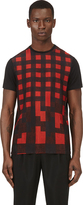 Thumbnail for your product : Neil Barrett Black & Red Check Print Viscose T-Shirt