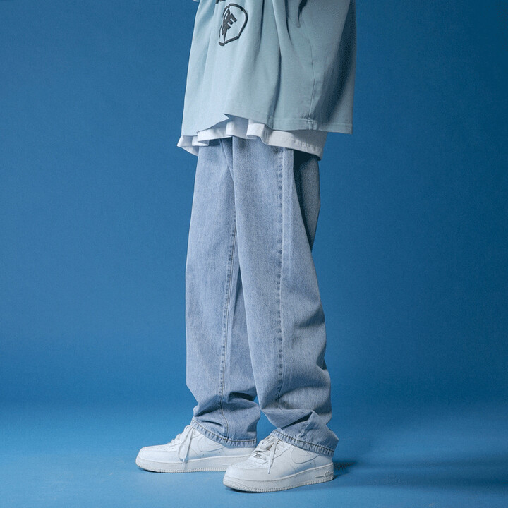Mens Jeans Large Denim Jeans for Teens Trousers for Men Jean Baggy Pants Men & apos;s Fashion Man Male Trendyol Streetwear Korean Men´s