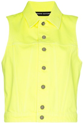 sleeveless denim jacket womens uk