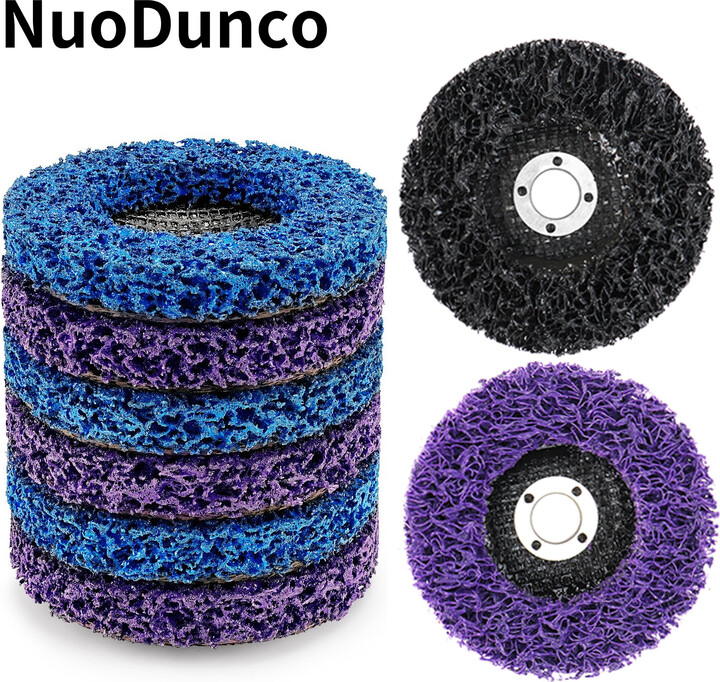 NuoDunco 1PCS100/115/125mm Coral Disc Poly Strip Disc Diamond Grinding Wheel Flap Disc for Angle Grinder Paint Rust Removal Clean Abrasiv