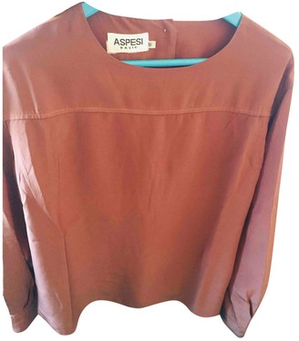 Aspesi Brown Silk Top for Women
