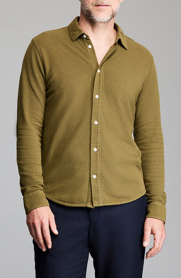 Billy Reid Yellowhammer Cotton & Linen Knit Button-Up Shirt