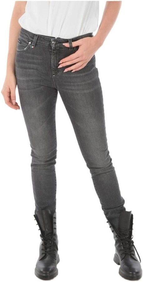 Womens Clothing Jeans Skinny jeans Philipp Plein Denim Other Materials Jeans in Black Save 65% 