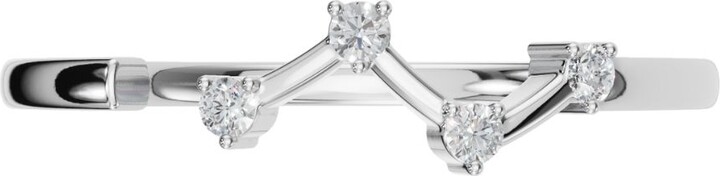 Aya Fine Jewelry Eighteen Kt White Gold Nova Trail Diamond Band