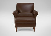 Thumbnail for your product : Ethan Allen Adam Leather Ottoman