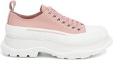 Thumbnail for your product : Alexander McQueen Tread Slick canvas platform sneakers