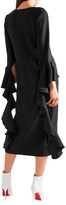 Thumbnail for your product : Ellery Reuben Ruffled Crepe Midi Dress