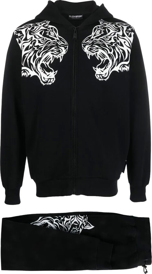 Plein Sport Tiger-Print Track Pants