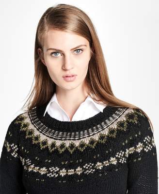 Brooks Brothers Wool Fair Isle Crewneck Sweater