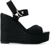 Versace - wedge sandals - women - Cuir/Polyester/rubber - 37