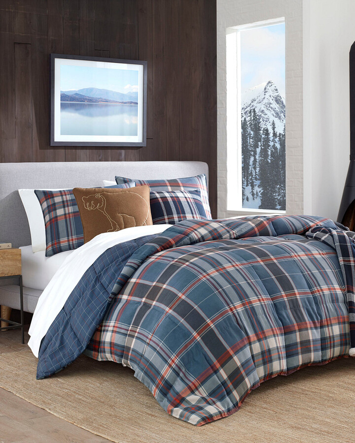 blue plaid twin comforter