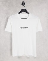 Thumbnail for your product : Abercrombie & Fitch short sleeve logo t shirt in white