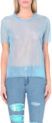 American Retro Nicky Sheer Metallic-Knit T-Shirt - for Women