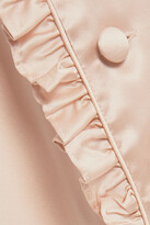 Thumbnail for your product : Erdem Edlyn Ruffle-trimmed Silk-satin Top