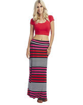 Thumbnail for your product : Wet Seal Mixed Striped Maxi Skirt