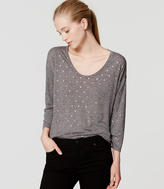 Thumbnail for your product : LOFT Shimmer Dot Drapey Tee