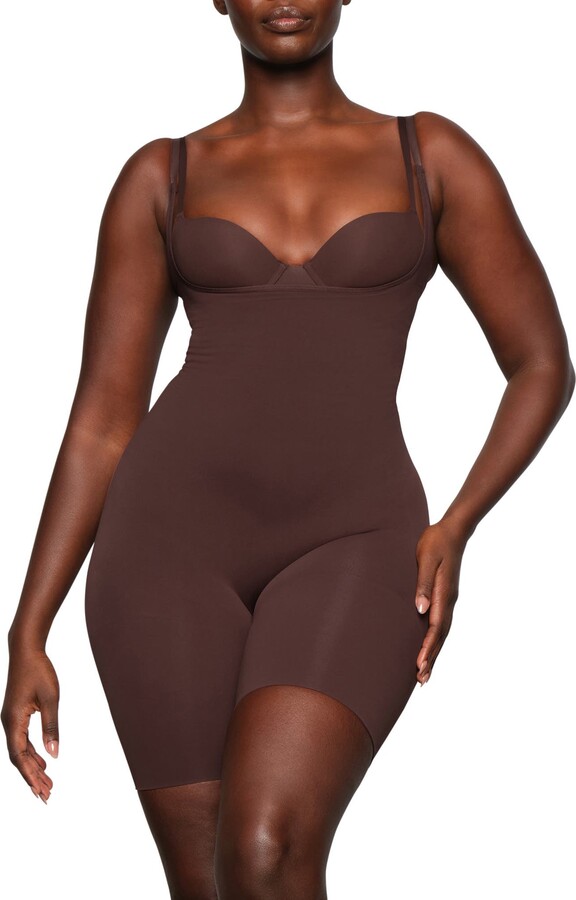 SKIMS Open Bust Mid Thigh Bodysuit ShopStyle Shapewear