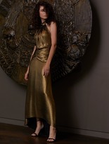 Thumbnail for your product : Halston Mock Neck Metallic Gown