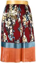 Thumbnail for your product : DSQUARED2 'Cherry Blossom' pleated mid-length skirt