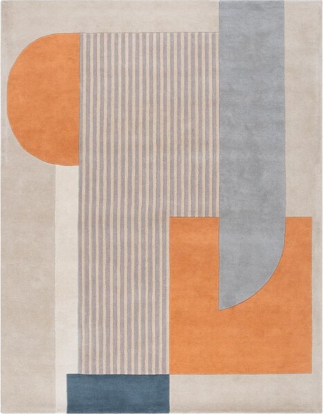 Safavieh RodeoDriveRD475HandTuftedIndoorAreaRugs-Blue/Orange-8'x10'