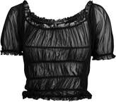 Thumbnail for your product : boohoo All Over Ruched Mesh Top
