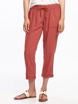 Red Linen Pants - ShopStyle