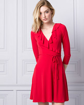 Thumbnail for your product : Le Château Knit Wrap-Like Mini Dress