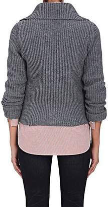 Moncler Women's Down-Quilted & Wool-Cashmere Sweater - Medium Grey