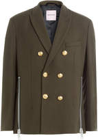Thumbnail for your product : Palm Angels Wool Blazer with Zippers