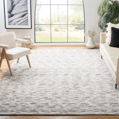 17 Stories Elements Loom-Knotted Bamboo Silk Rug